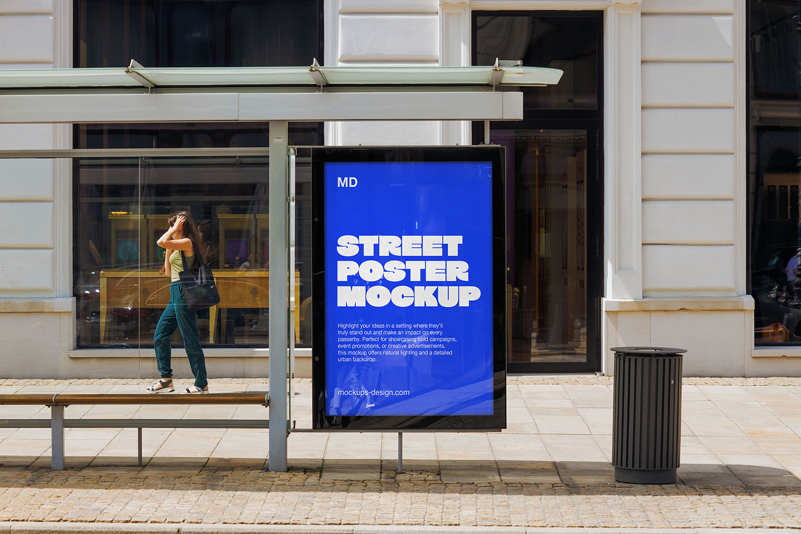 Street poster PSD mockup