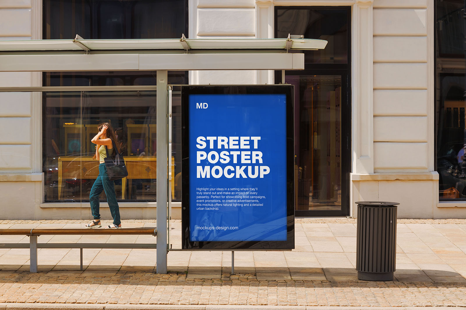 Street poster PSD mockup