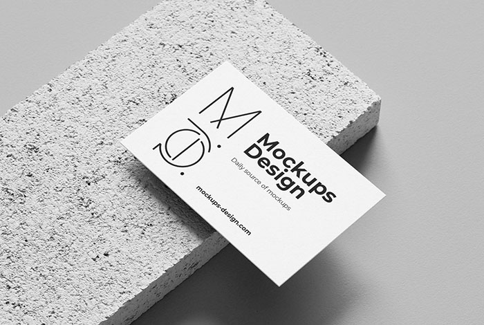 Minimalist business card mockup set