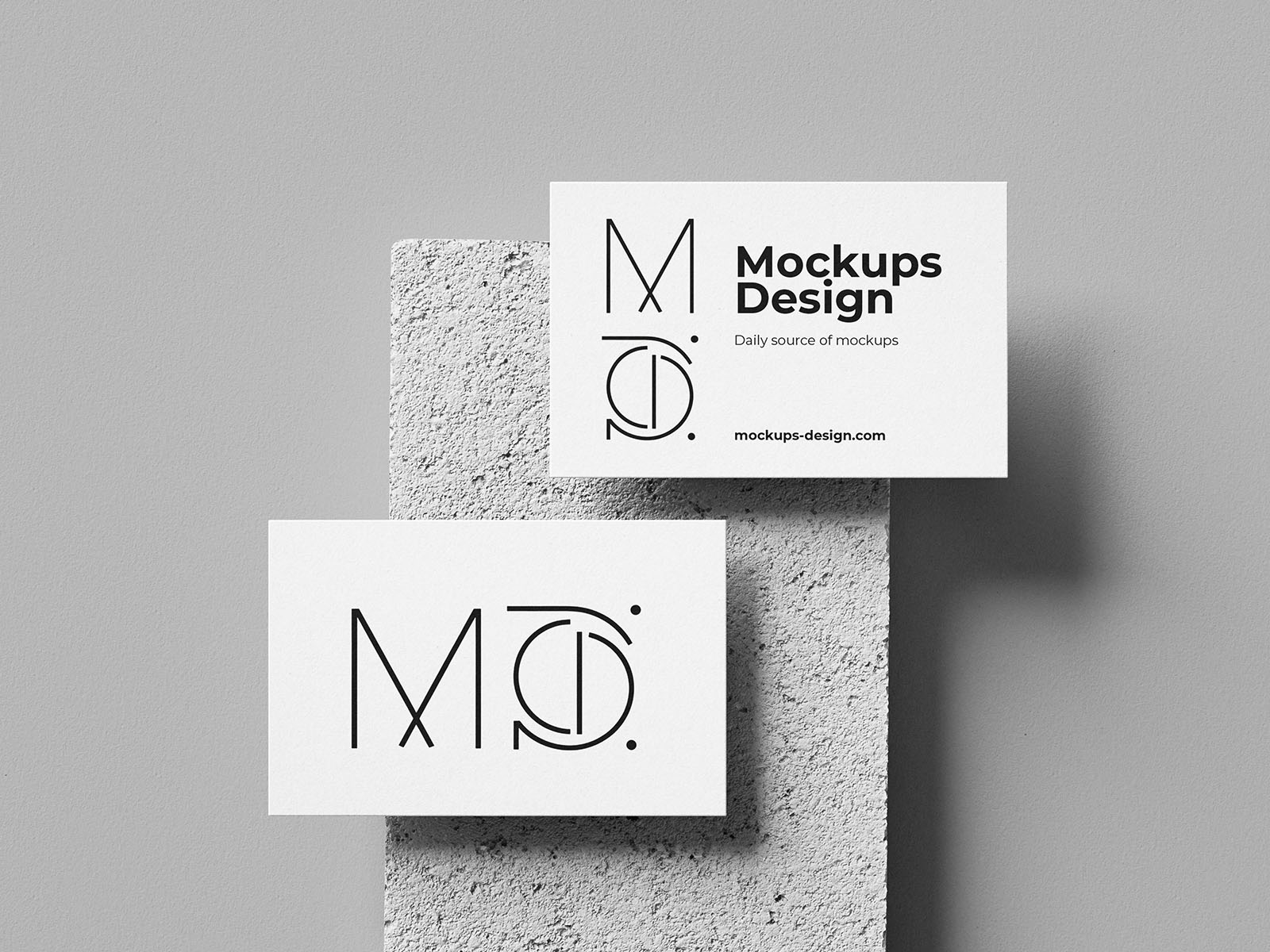 Minimalist business card mockup set