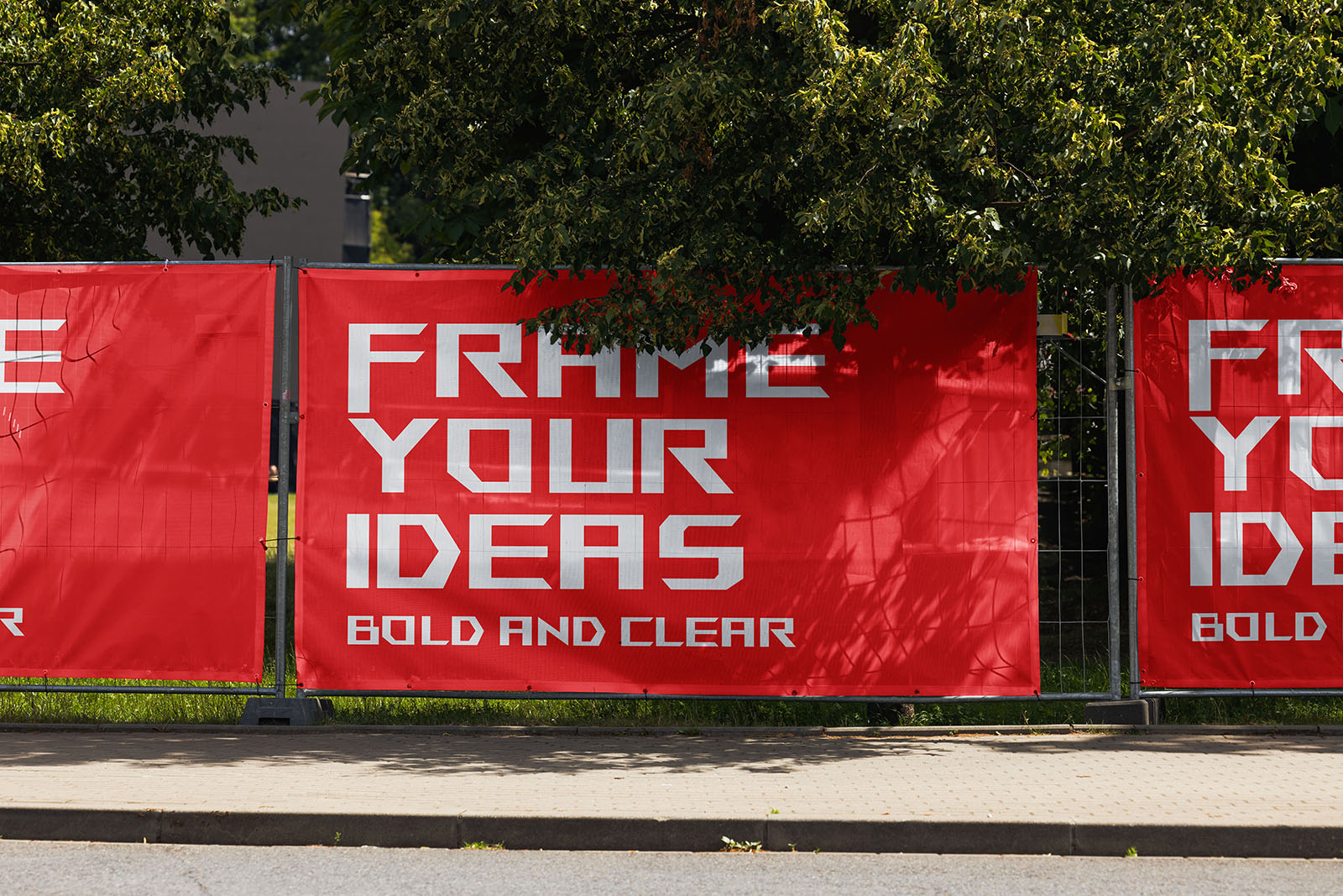 Fence banner mockup