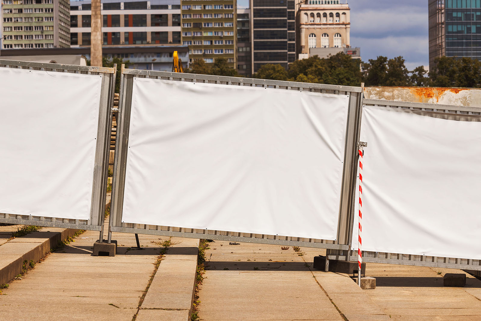 Urban fence banner mockup