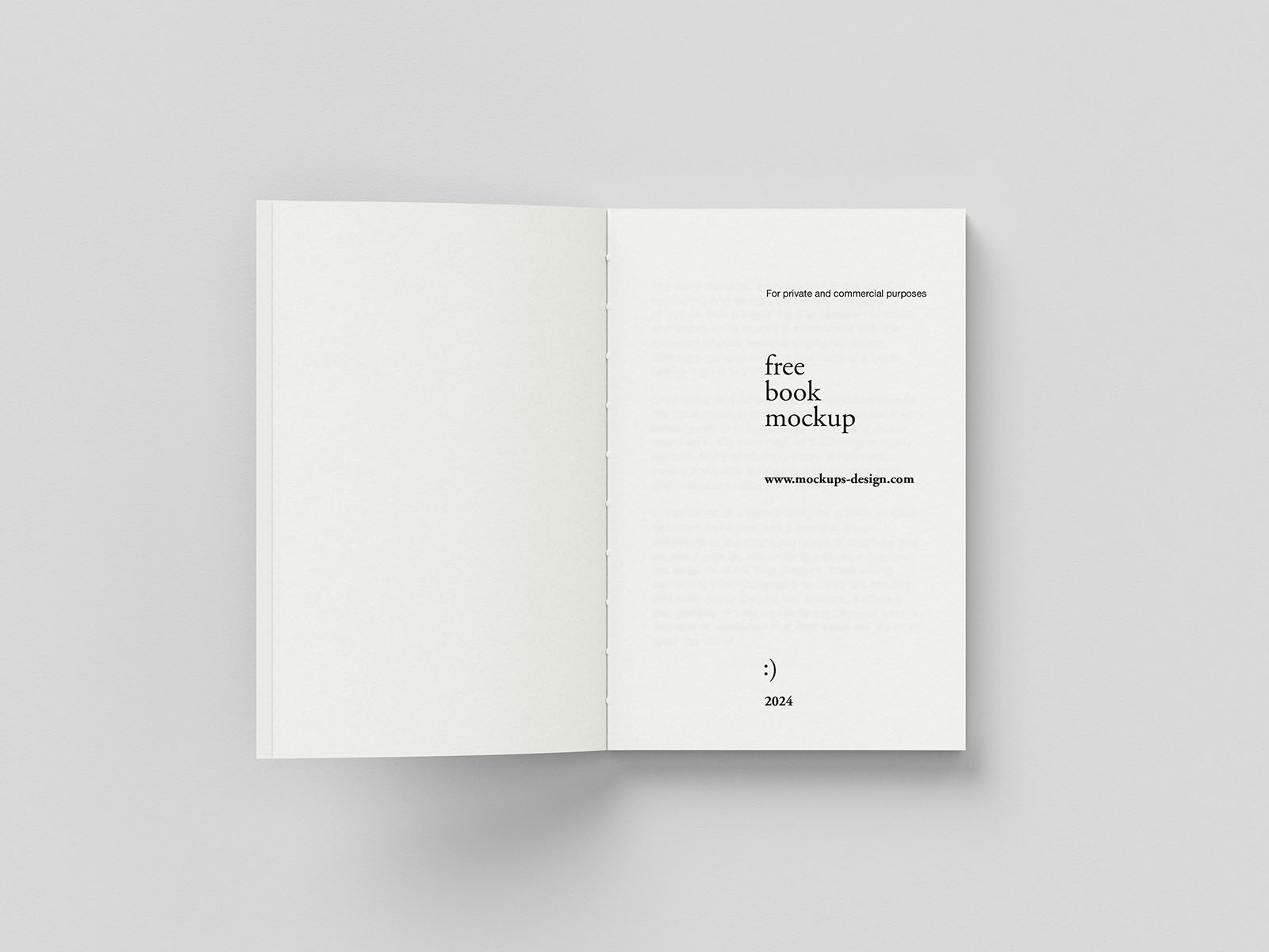 Minimal book mockup