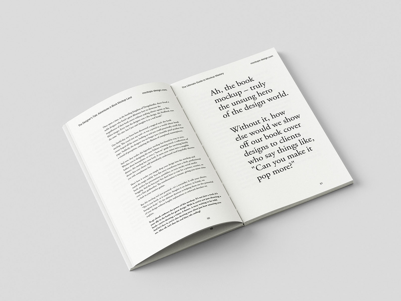 Minimal book mockup