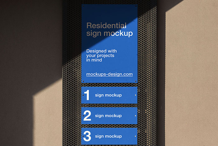 Residential sign mockup