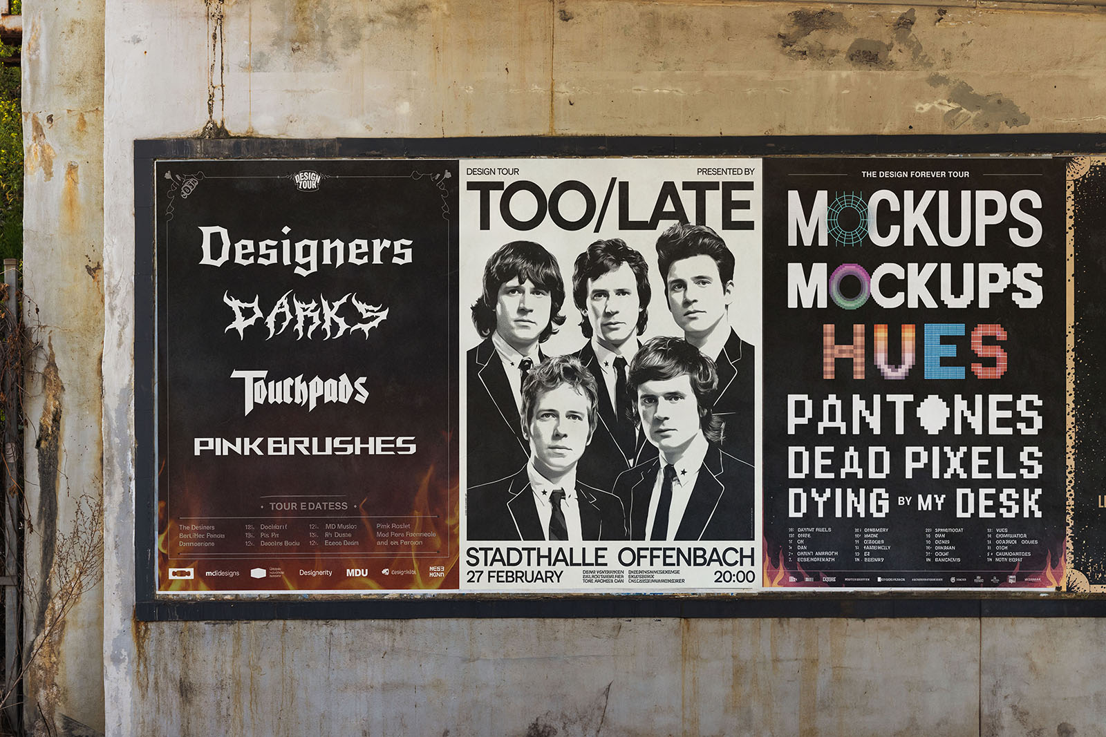 Street poster gallery mockup