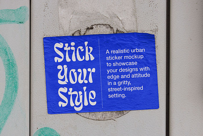 Street sticker mockup / #4