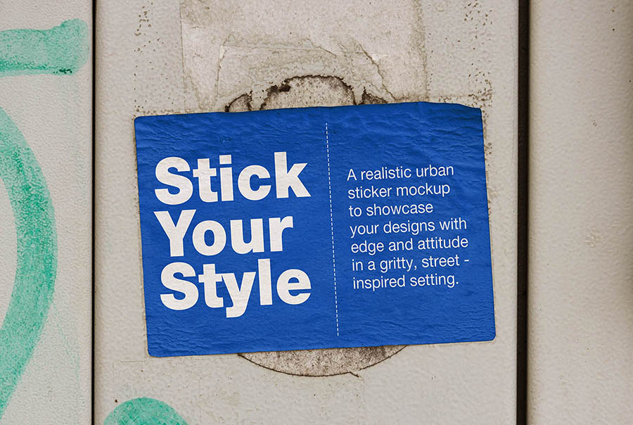 Street sticker mockup