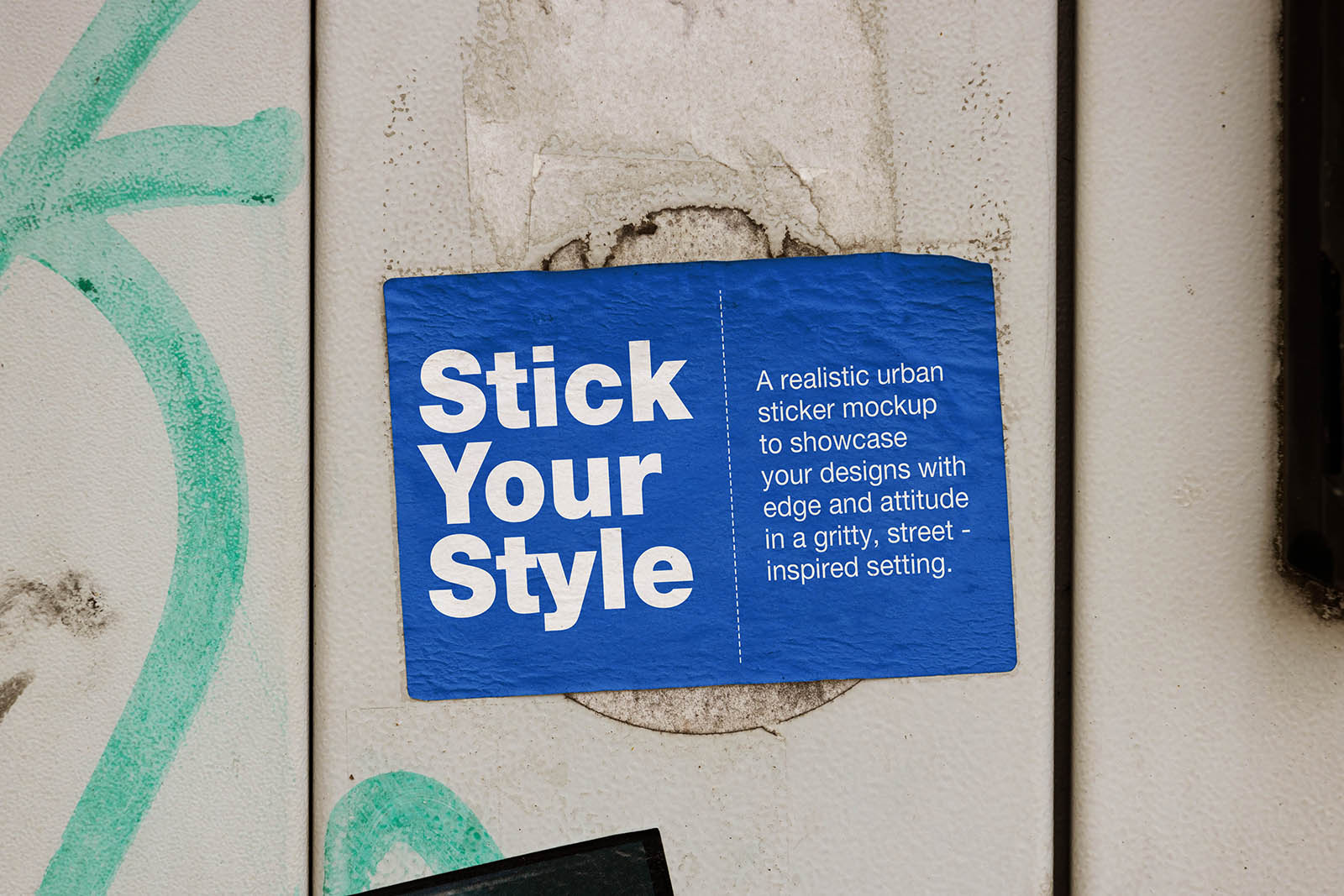 Street sticker mockup