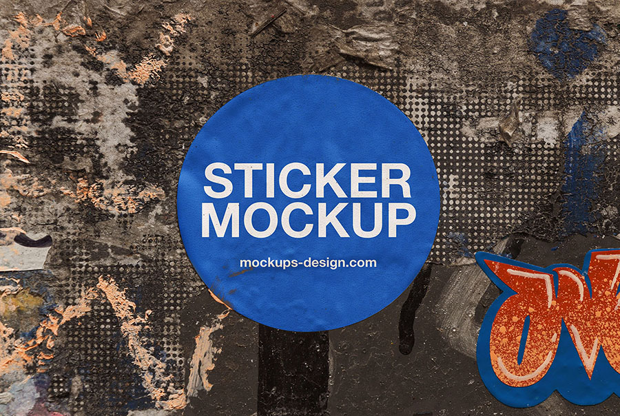 Street sticker mockup / #3