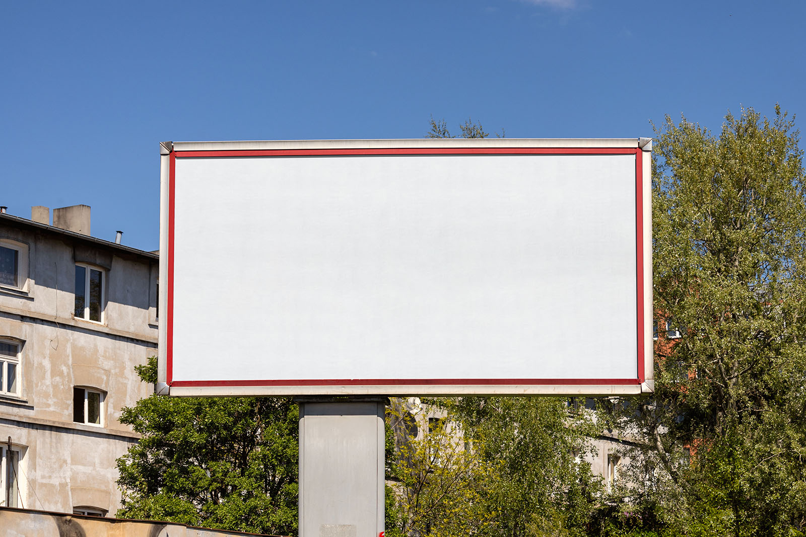 Free sunny billboard mockup