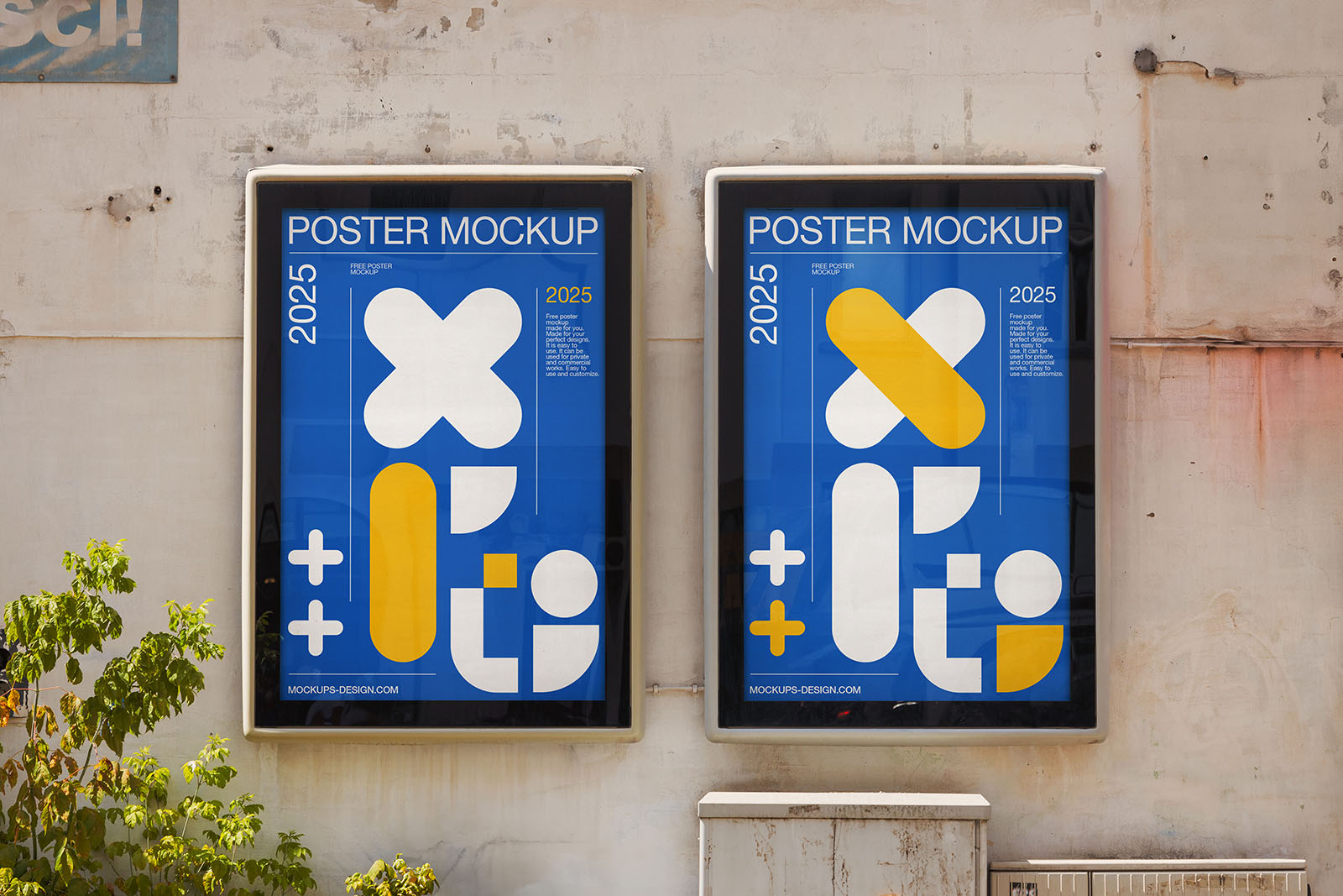 Dual citylight poster mockup