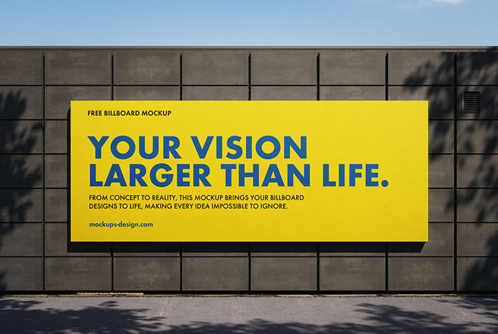 Bold outdoor billboard mockup