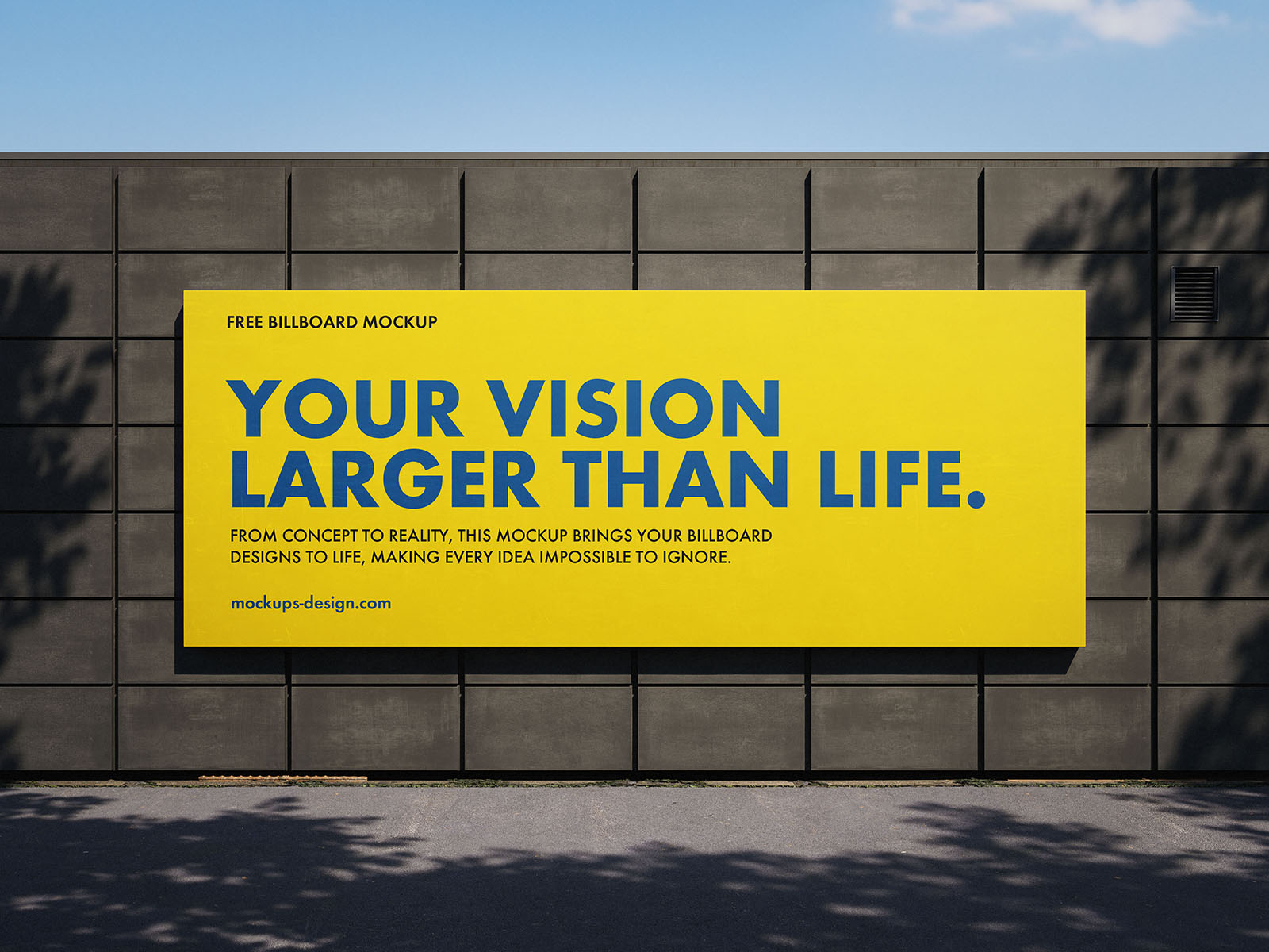 Bold outdoor billboard mockup