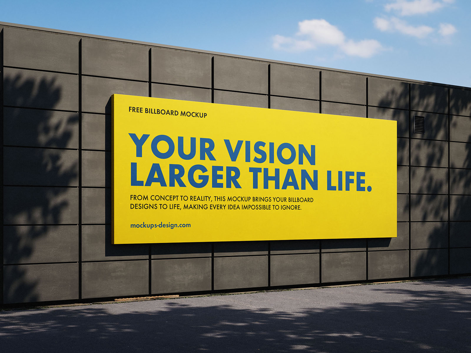 Bold outdoor billboard mockup