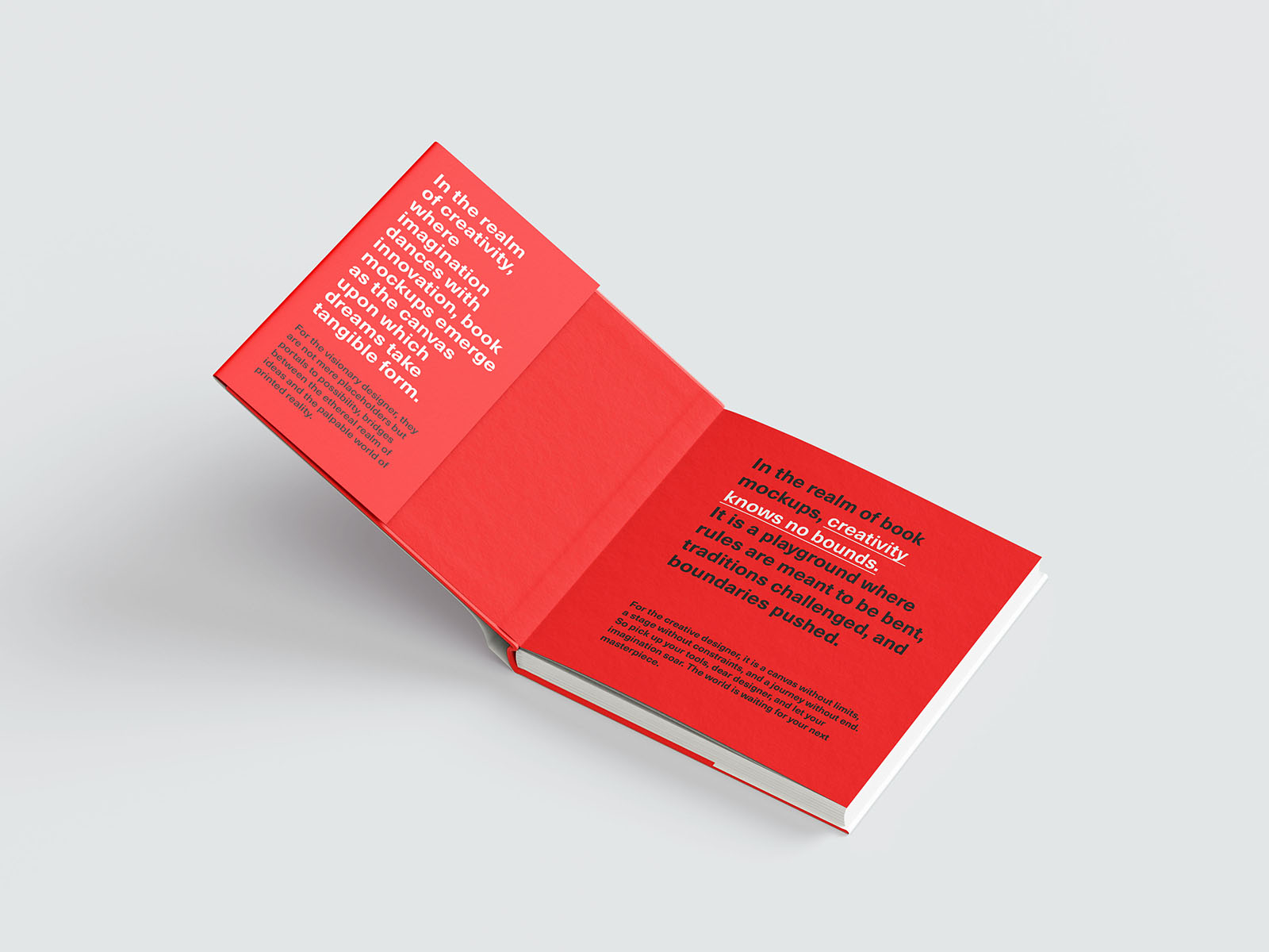 Square book dust jacket mockup