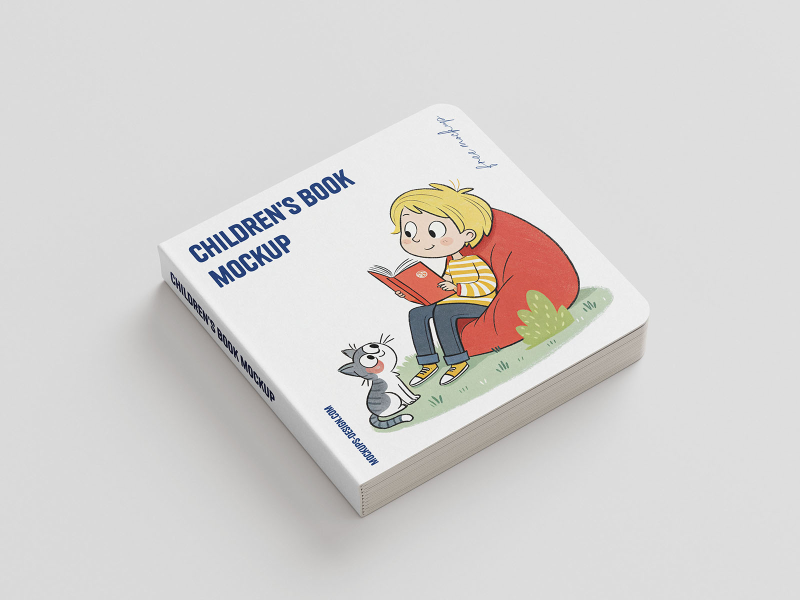 Square children's book mockup