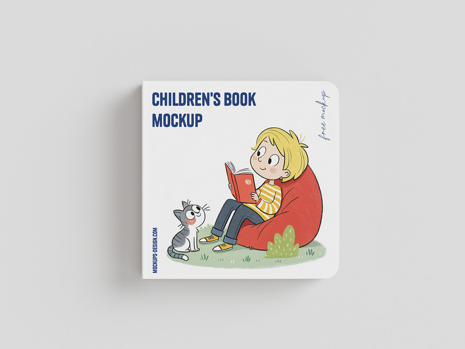 Square children's book mockup