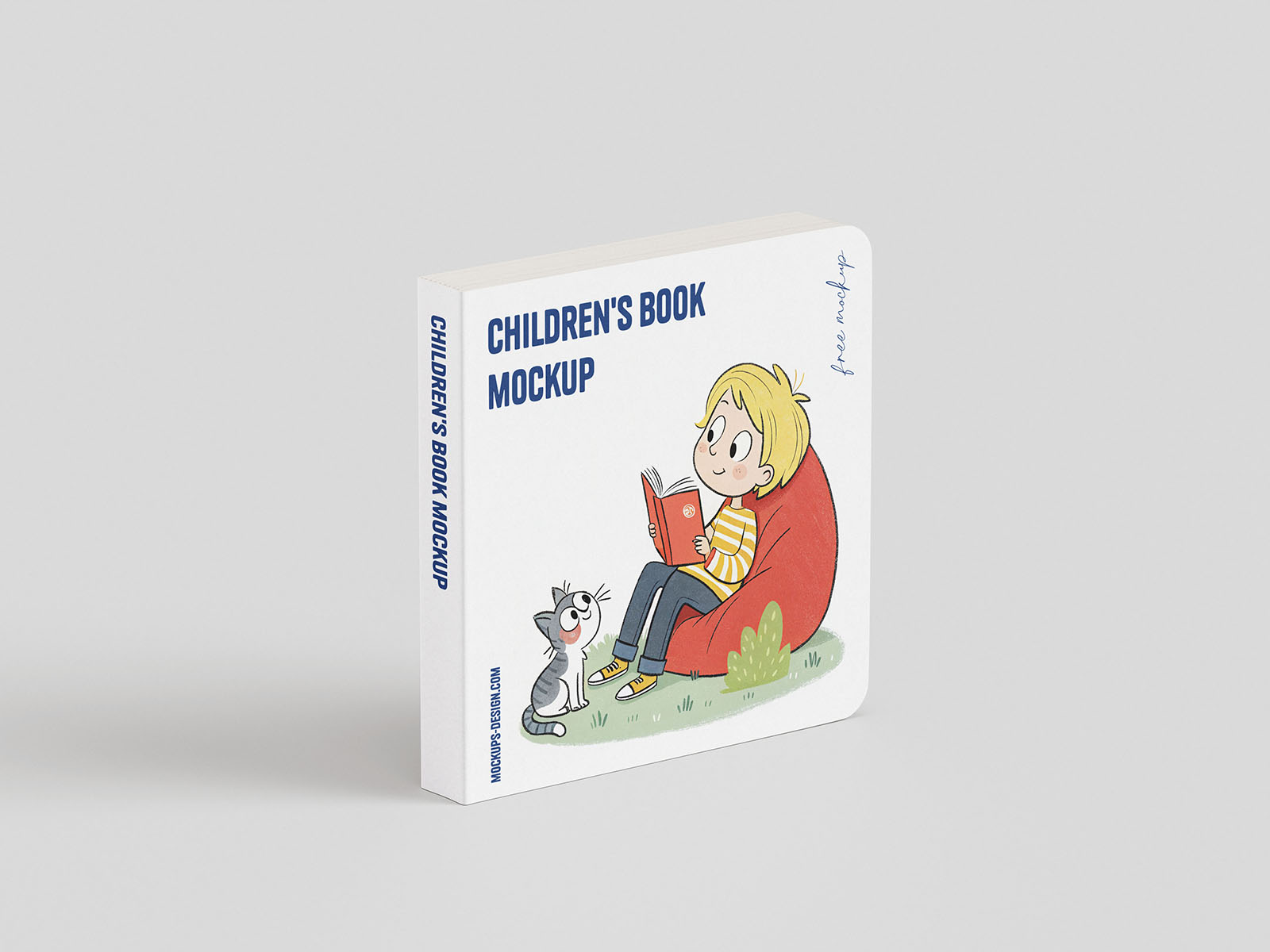 Square children's book mockup