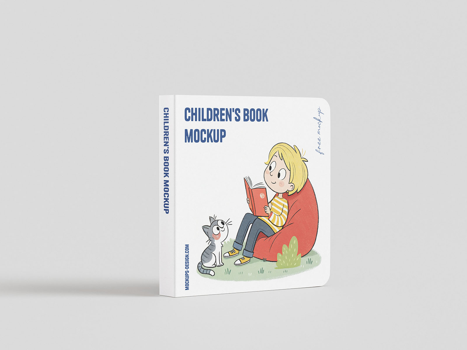 Square children's book mockup