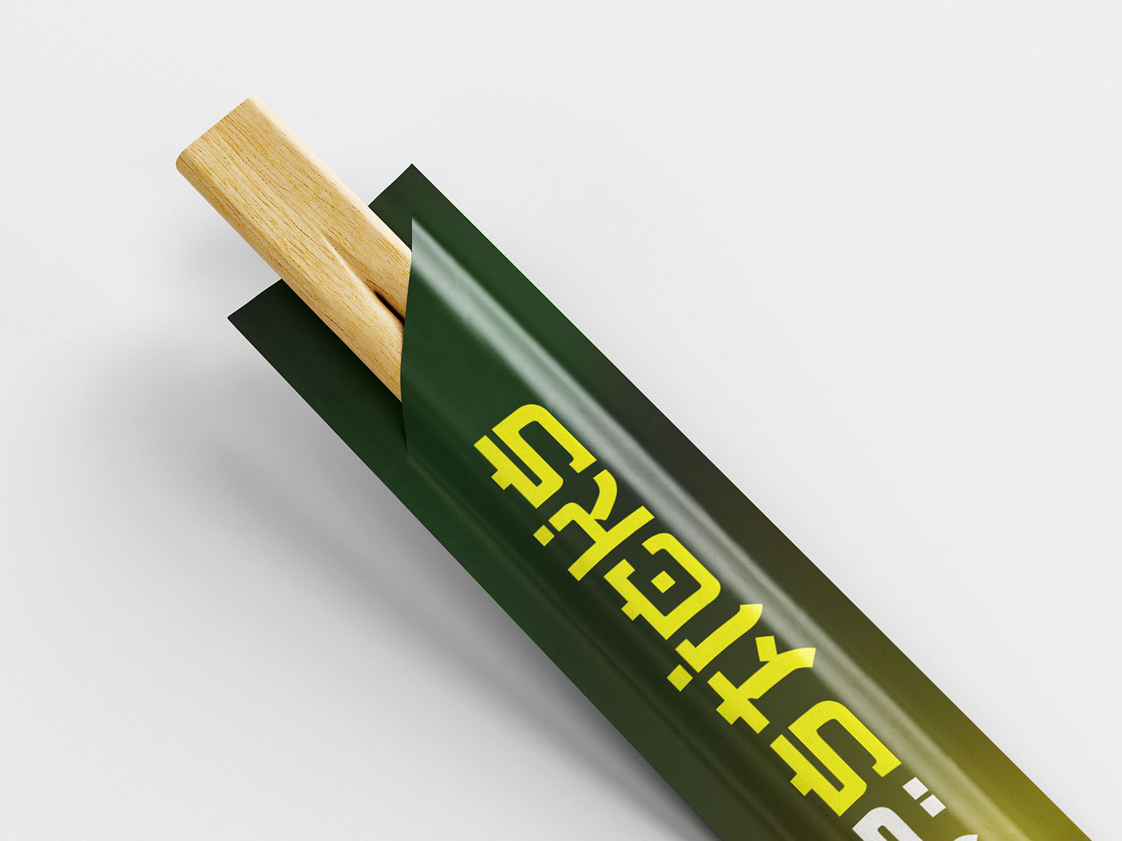 Chopsticks packaging mockup