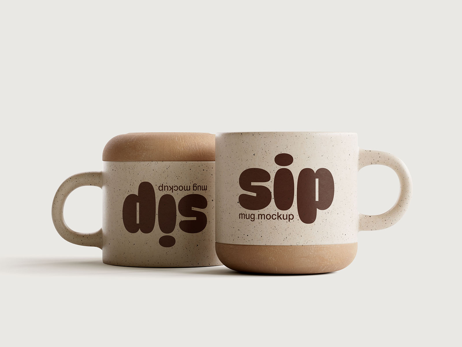 Clay mug mockup