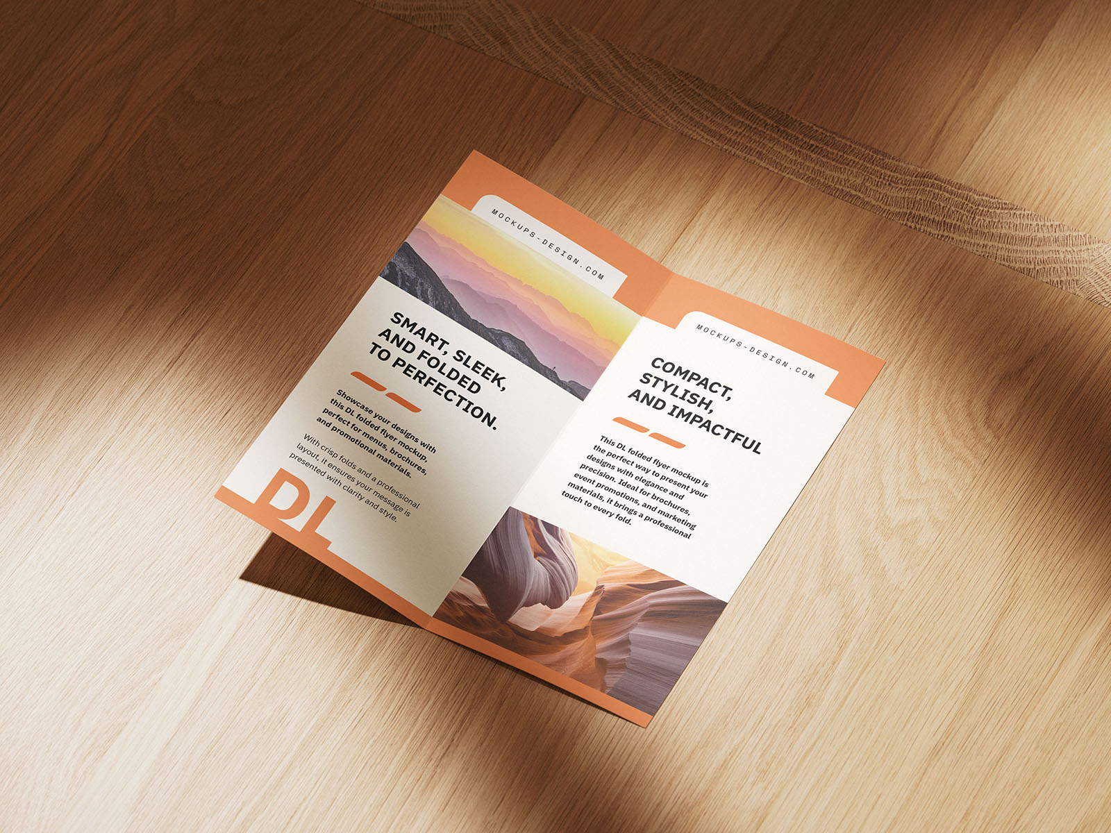 Folded DL Flyer Mockup