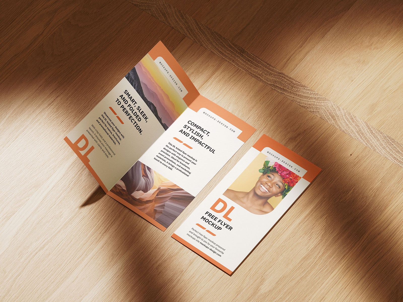 Folded DL Flyer Mockup