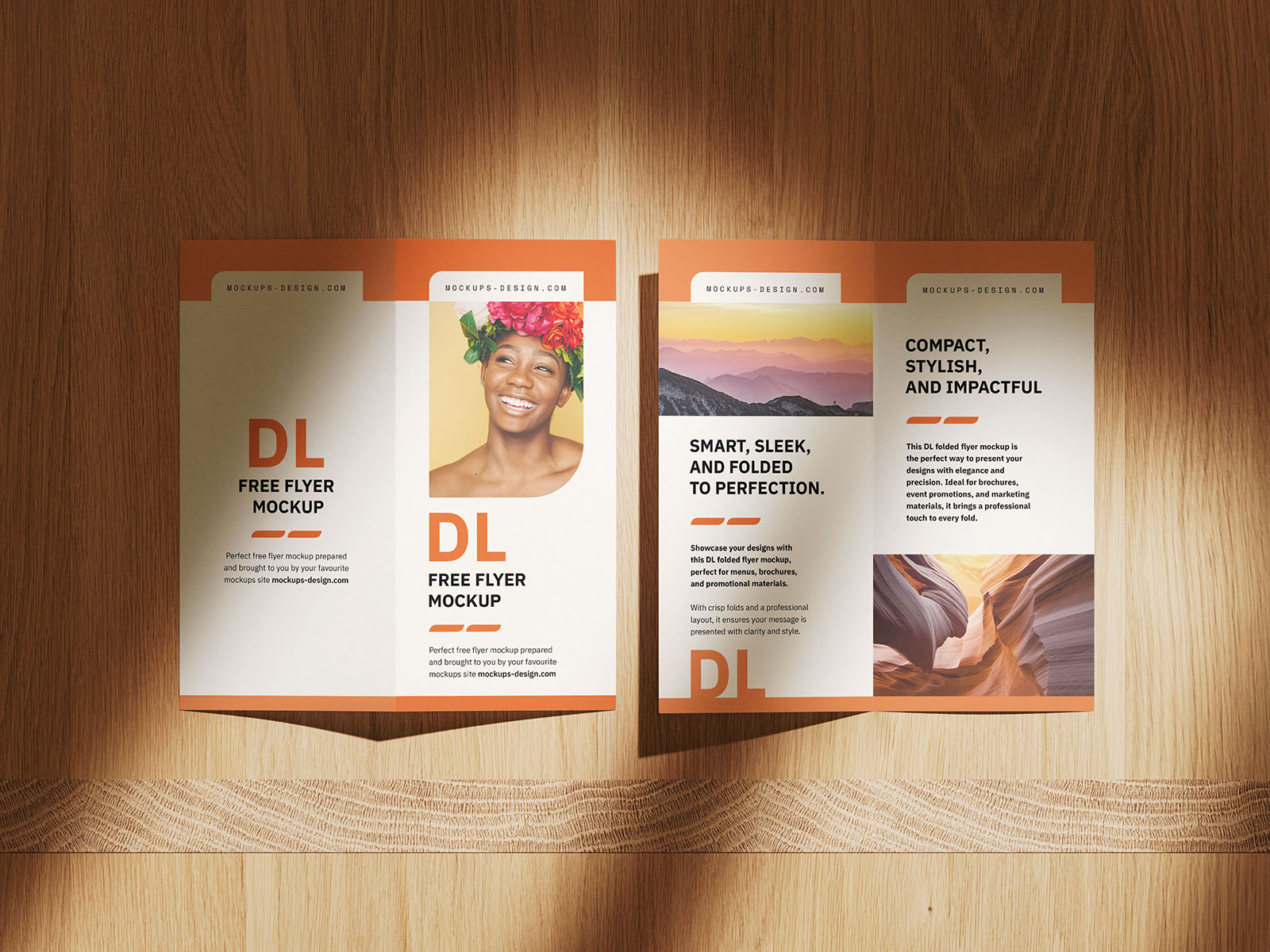 Folded DL Flyer Mockup