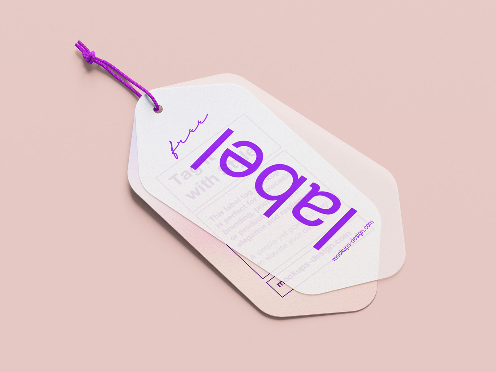 Elegant label tag mockup