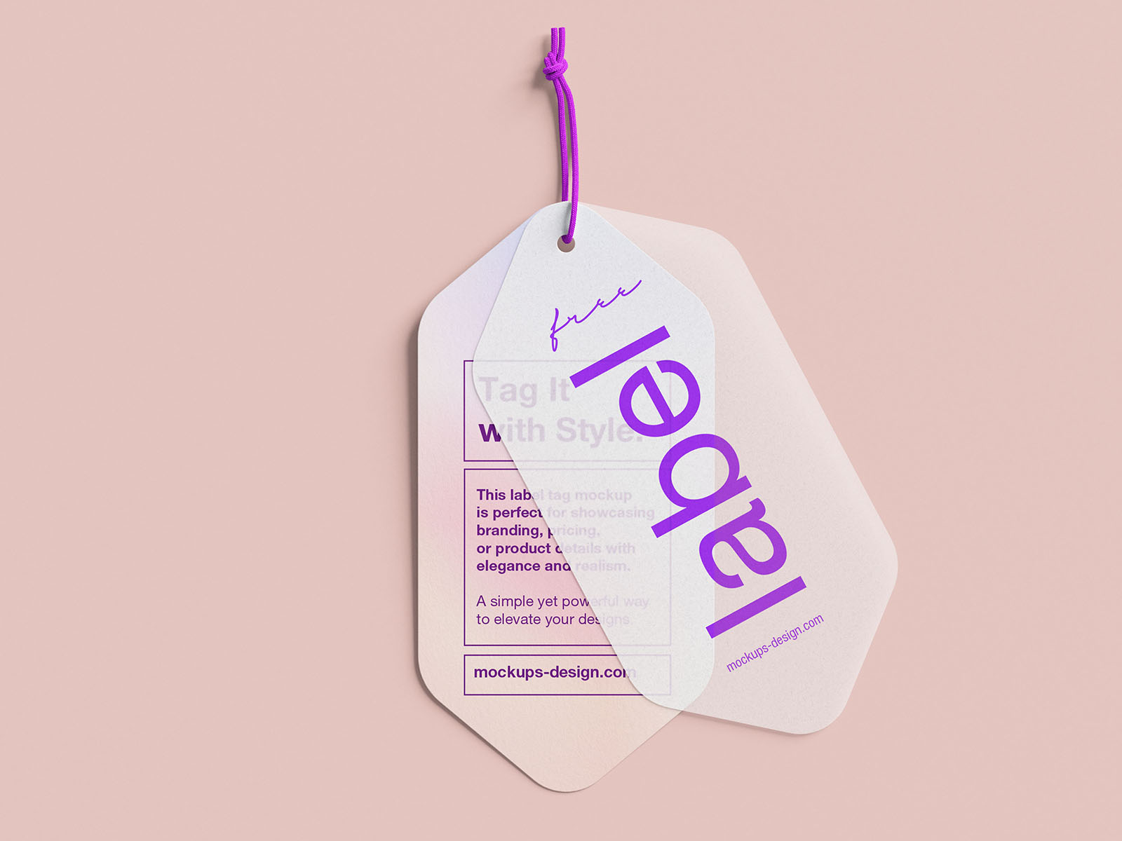 Elegant label tag mockup