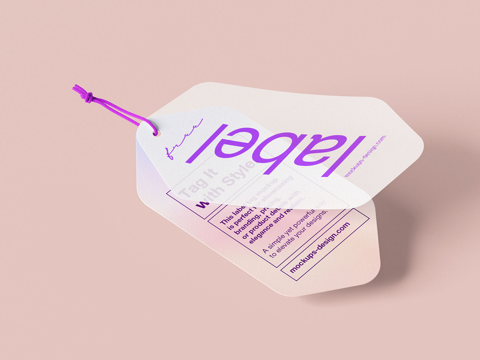 Elegant label tag mockup