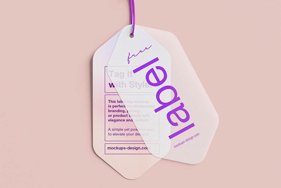 Elegant label tag mockup