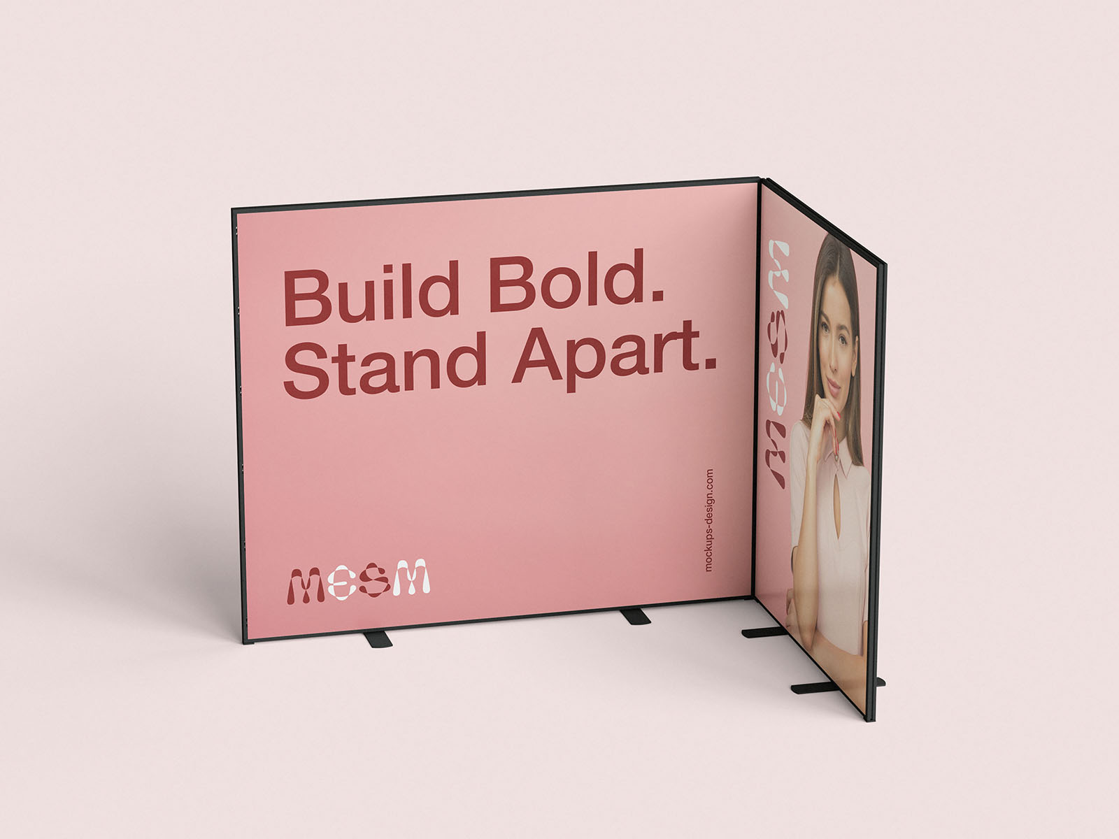 Modular exhibition stand mockup