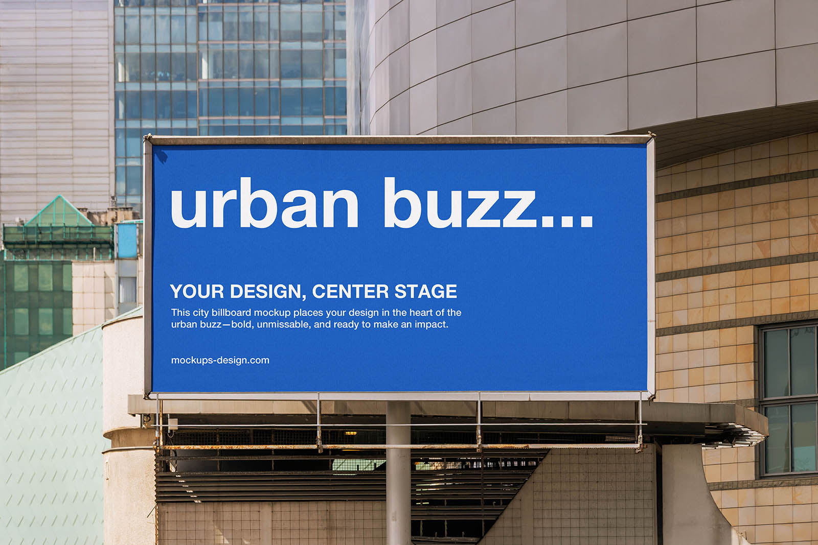 Urban billboard mockup