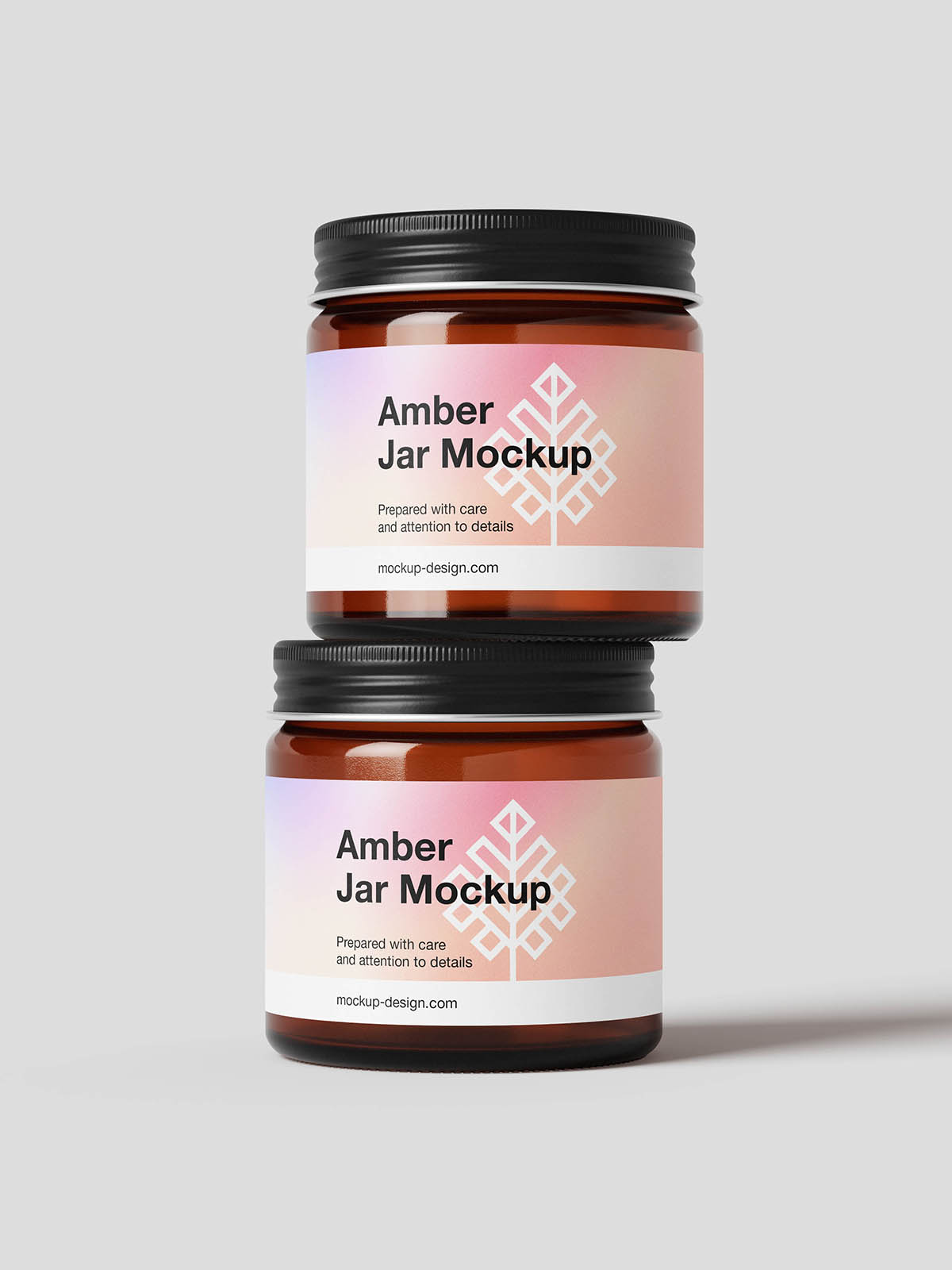 Amber jar mockup collection