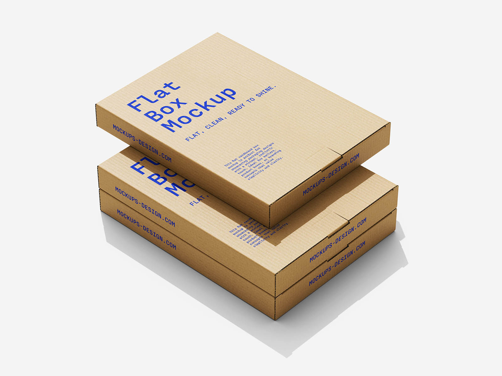 Flat cardboard box mockup