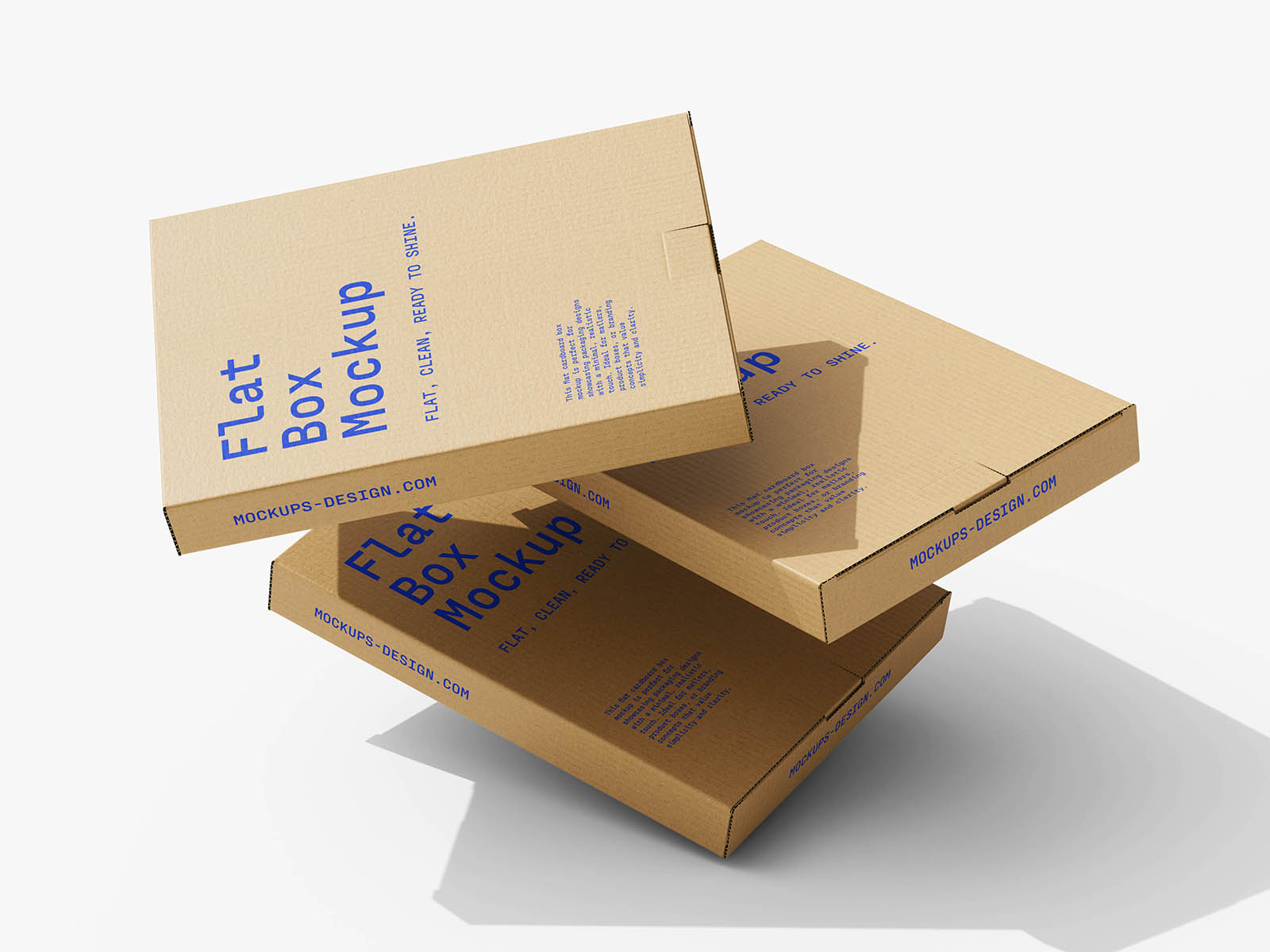 Flat cardboard box mockup
