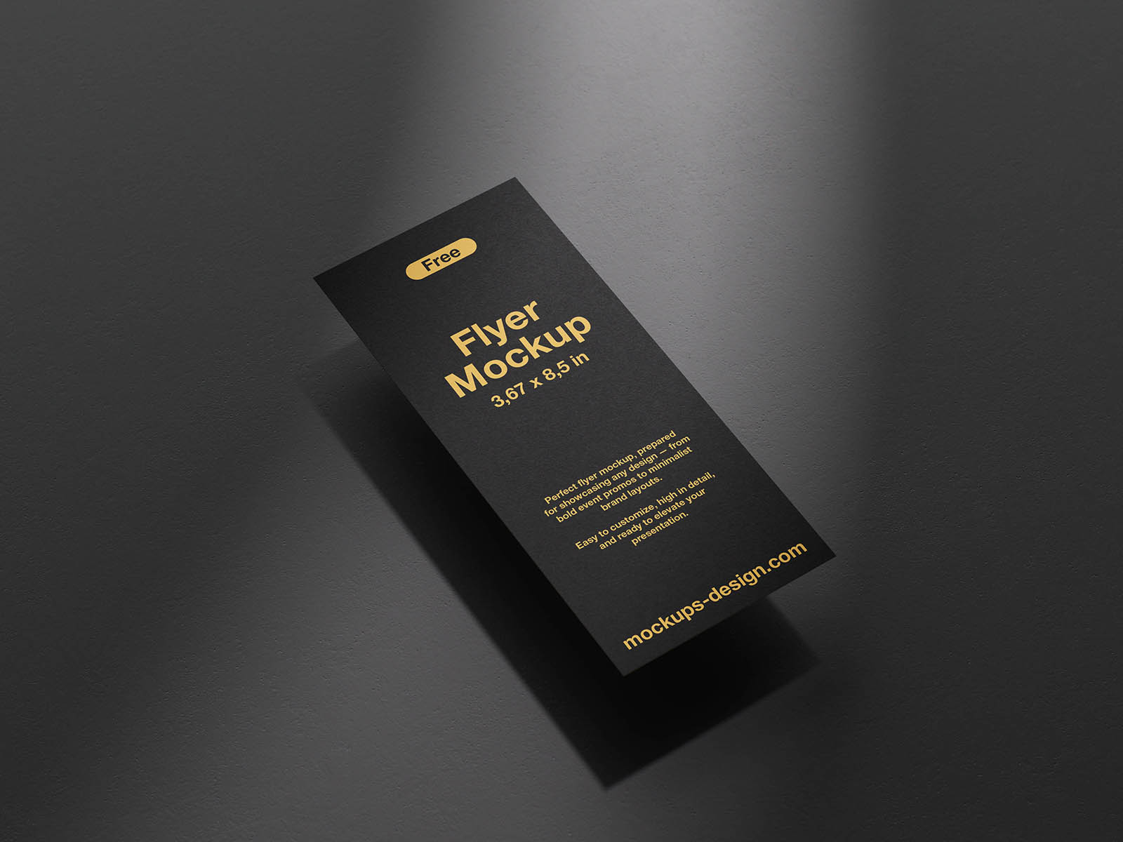 Free 3,67x8,6 inches flyer mockup