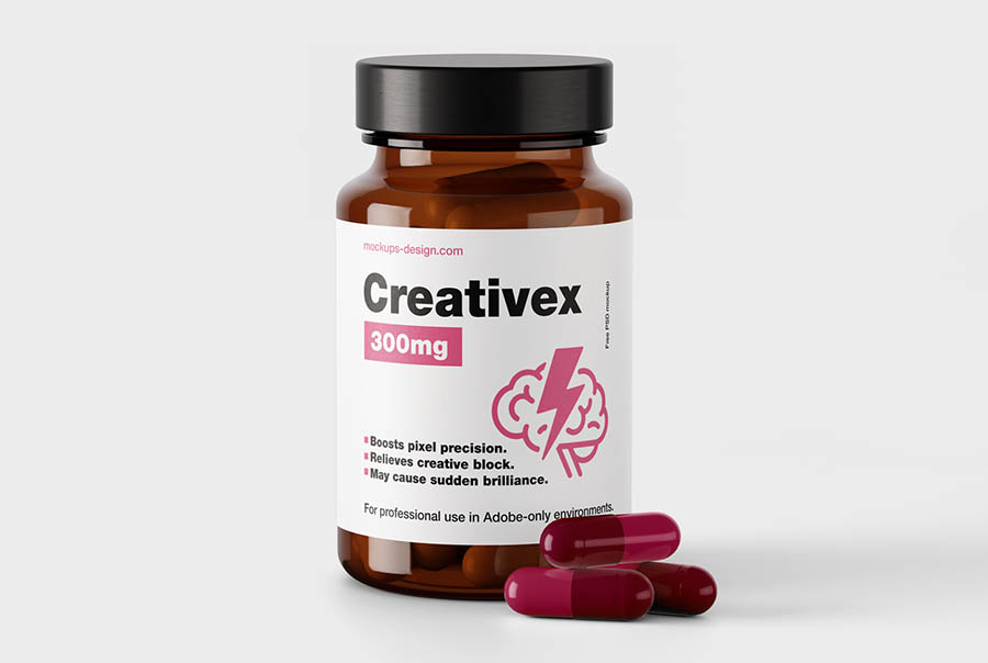 Supplement jar mockup