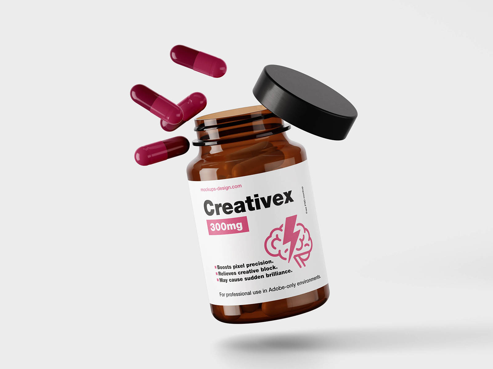 Supplement jar mockup