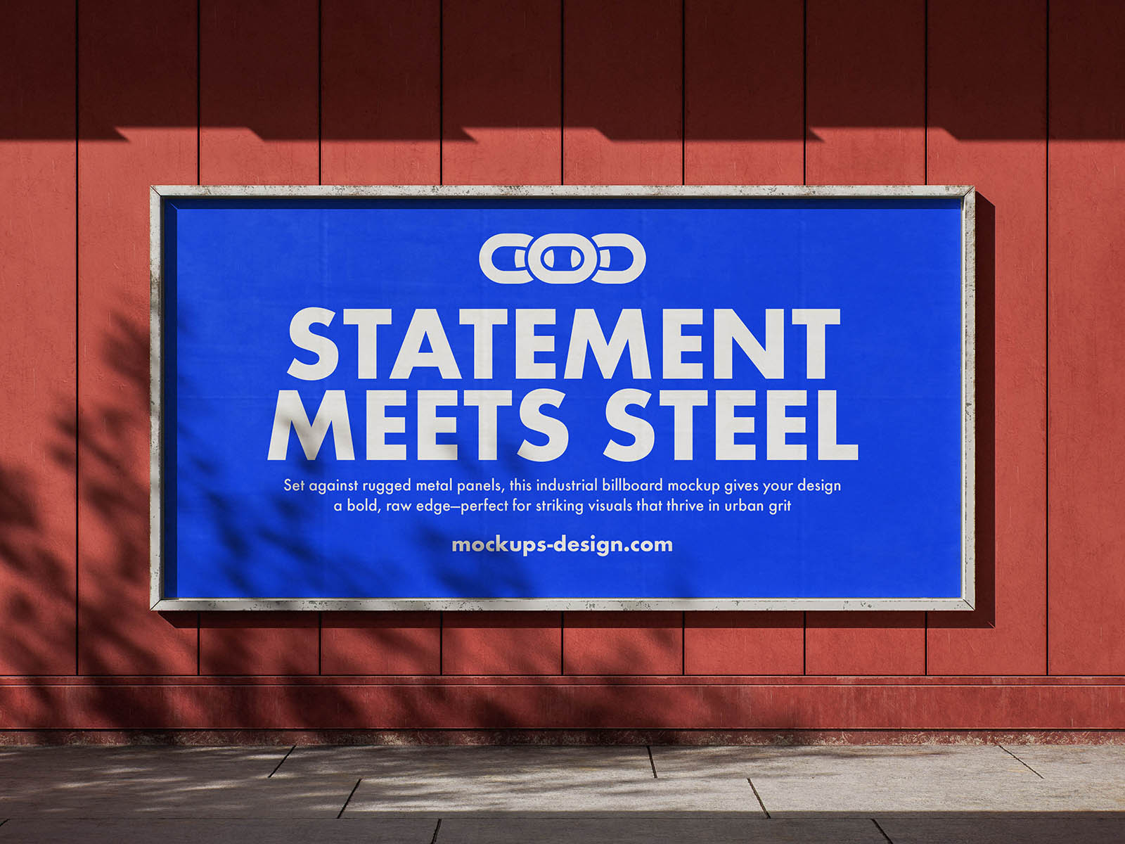 Free industrial billboard mockup
