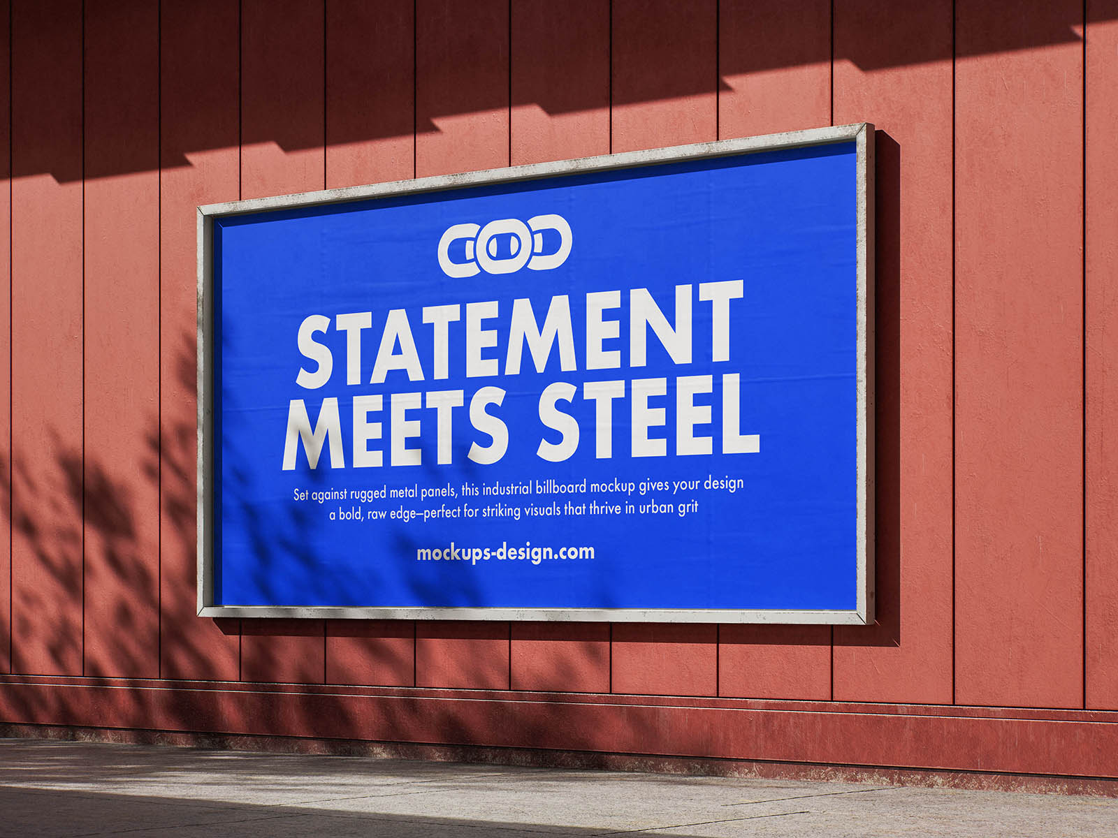 Free industrial billboard mockup