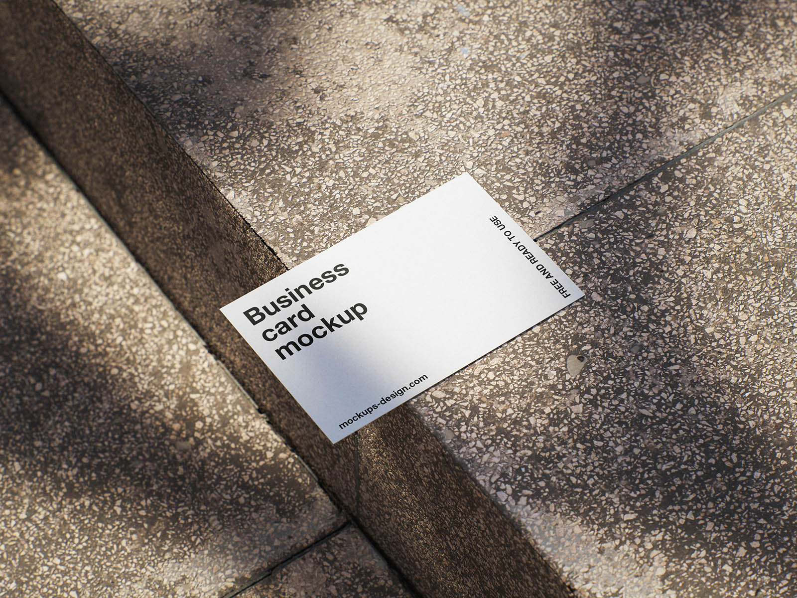 Business card mockup – terrazzo minimal