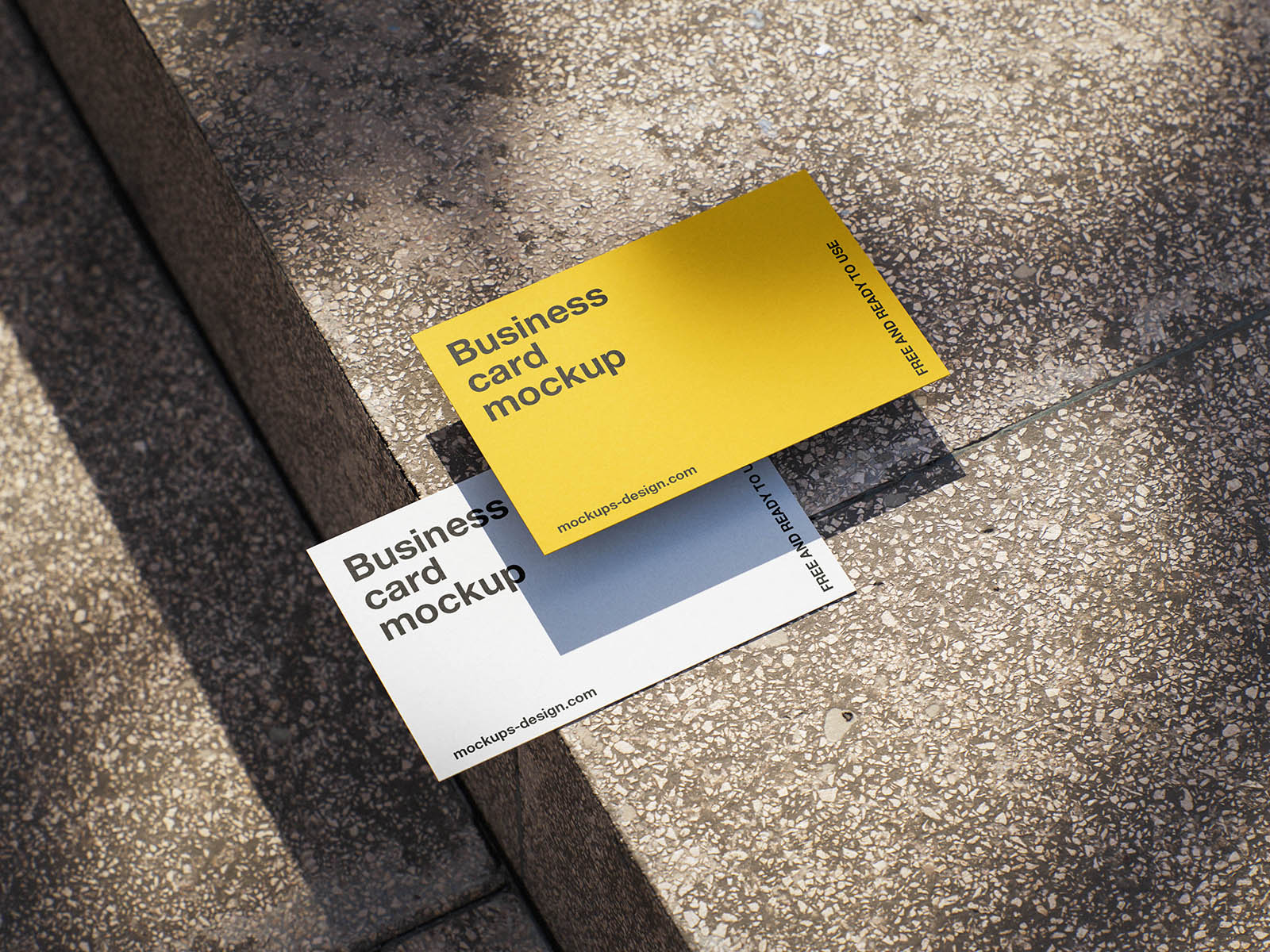 Business card mockup – terrazzo minimal