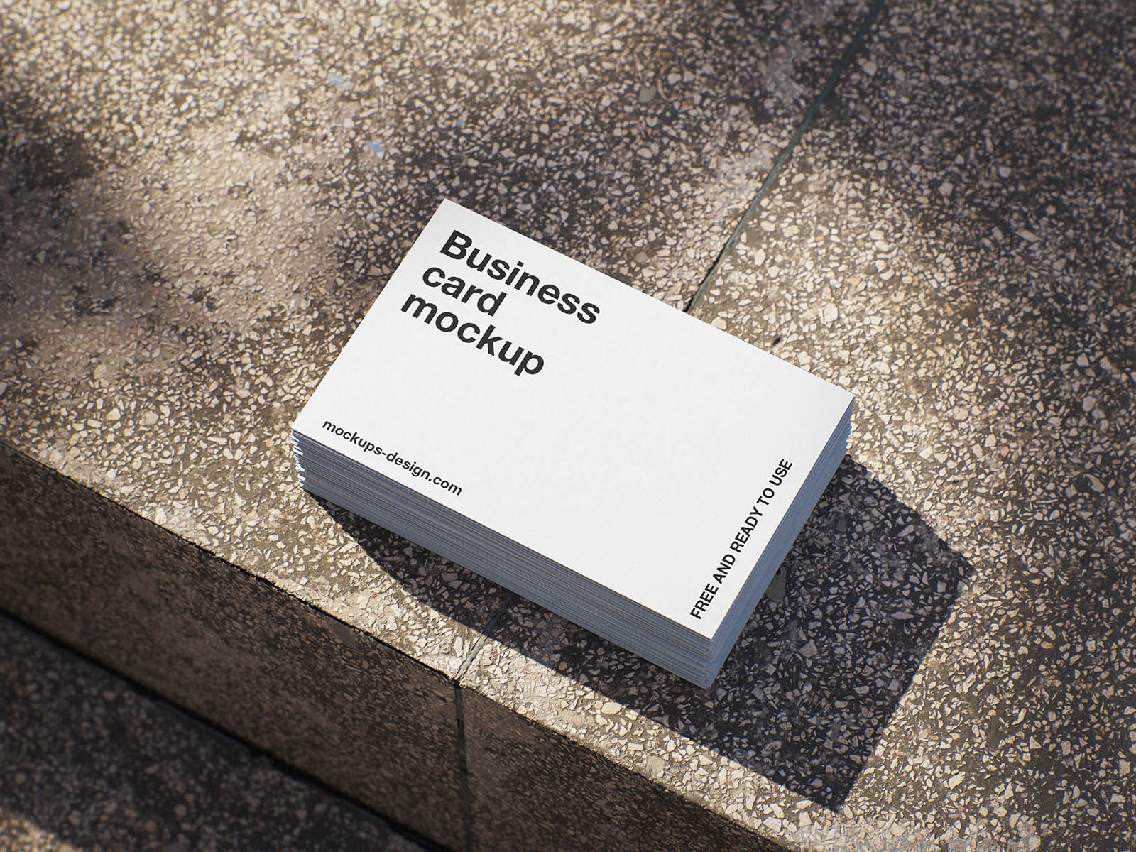 Business card mockup – terrazzo minimal