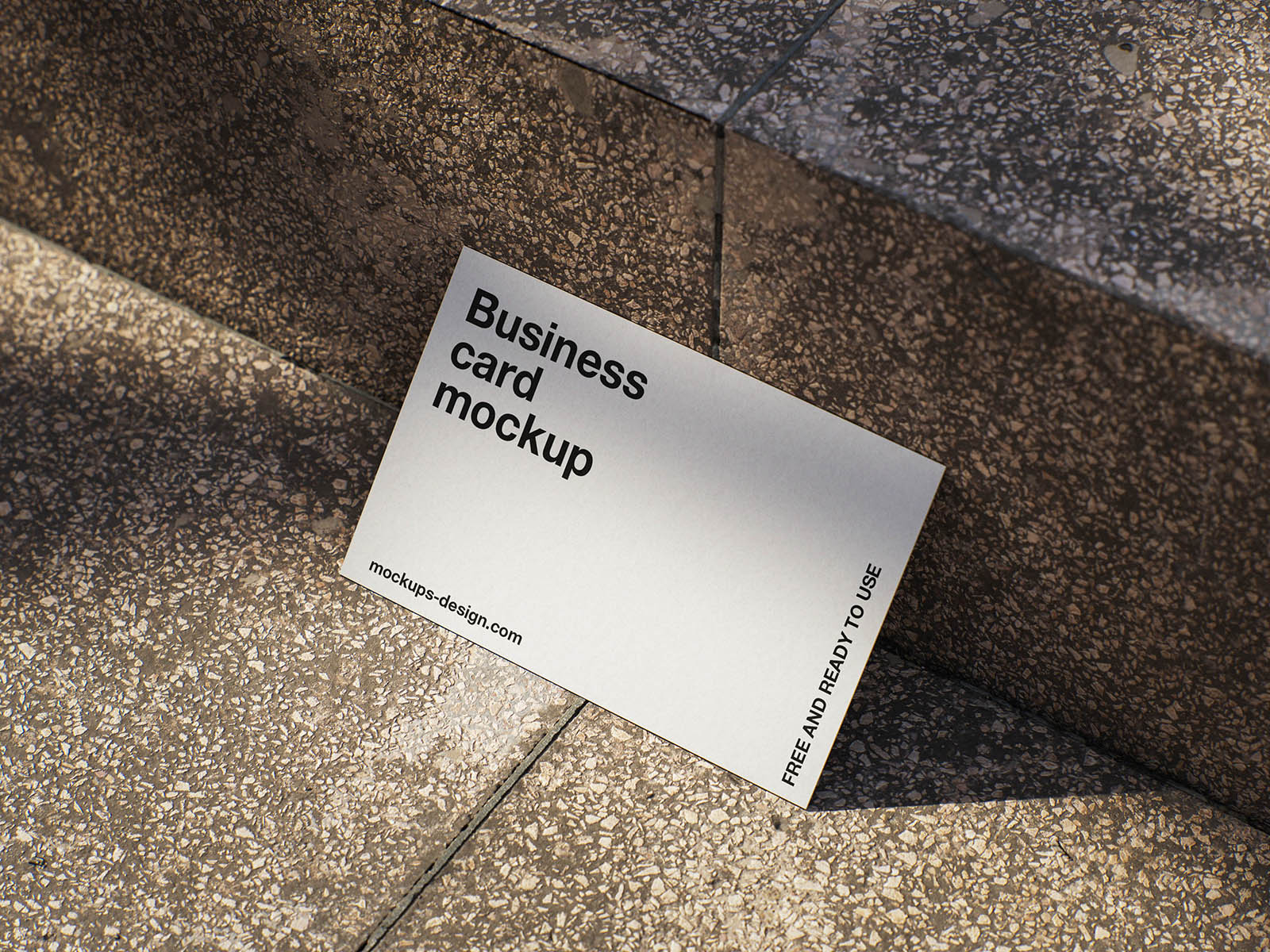 Business card mockup – terrazzo minimal