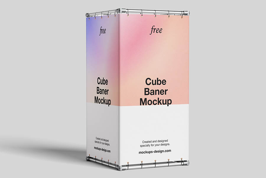 Cube banner mockup