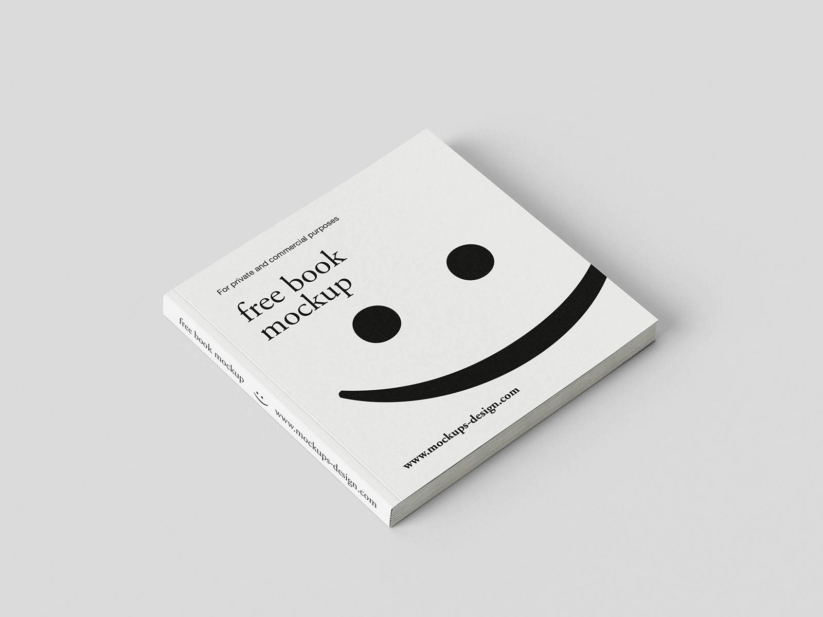 Minimal square book mockup