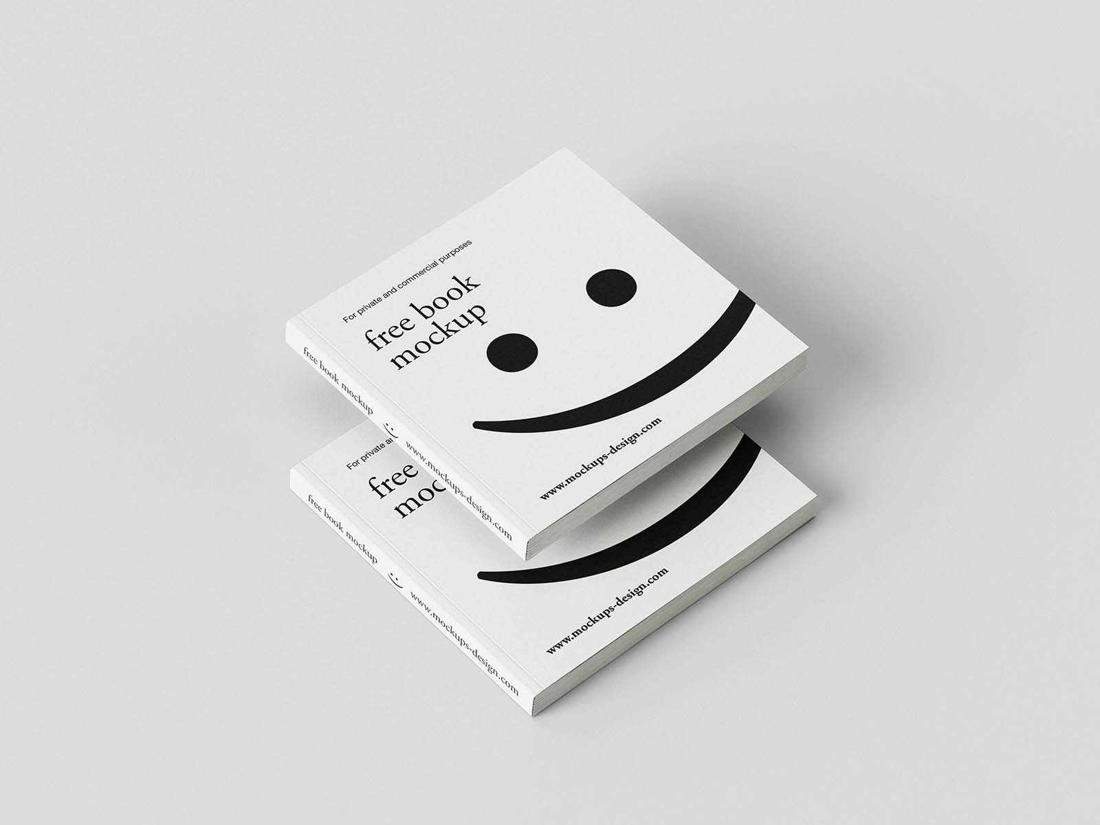 Minimal square book mockup